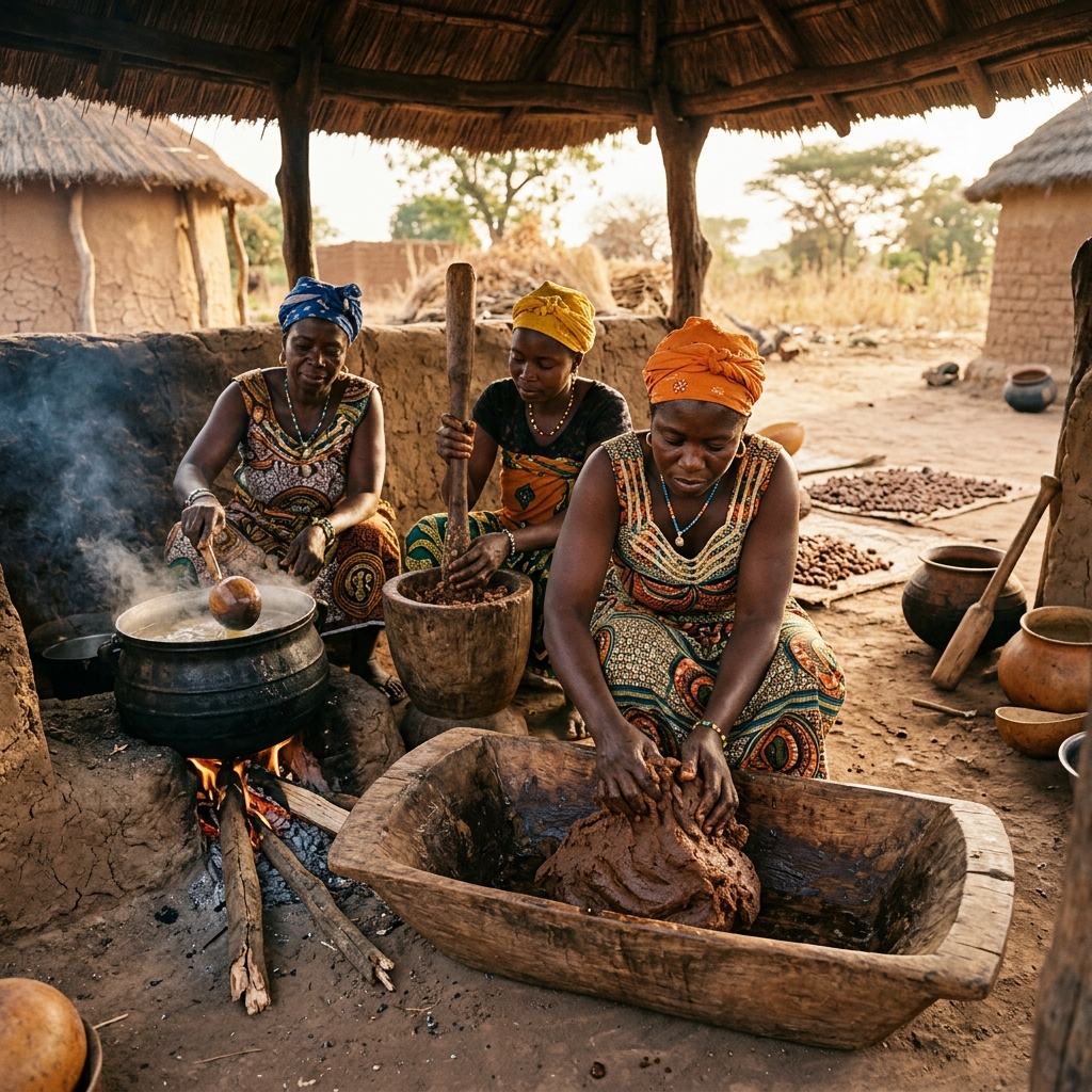 Women artisans of Northern Ghana handcrafting shea
